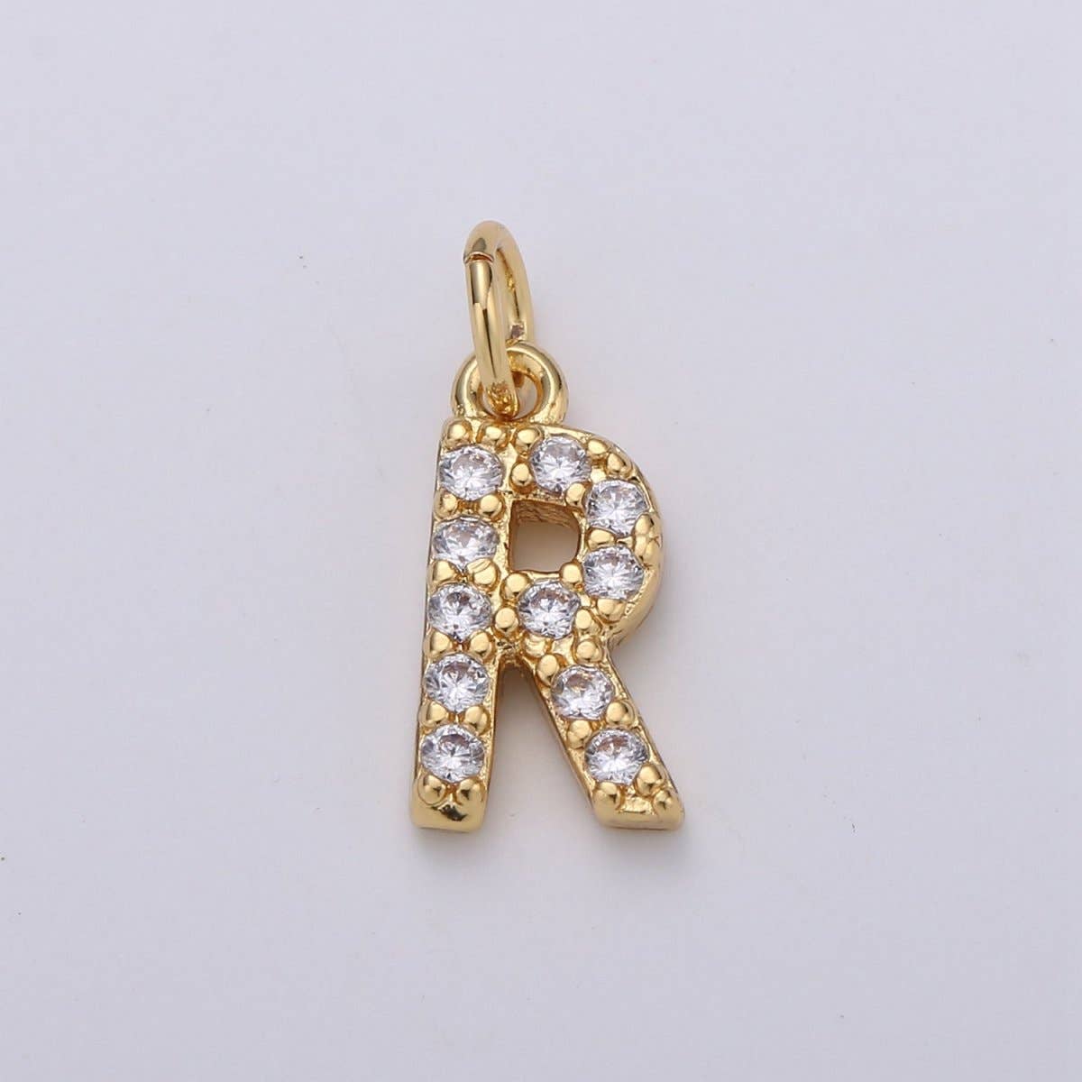 ✨ Gold Pavé Initial Charm