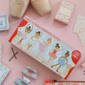Dance-themed puzzle box with ballerina illustrations on a pink background