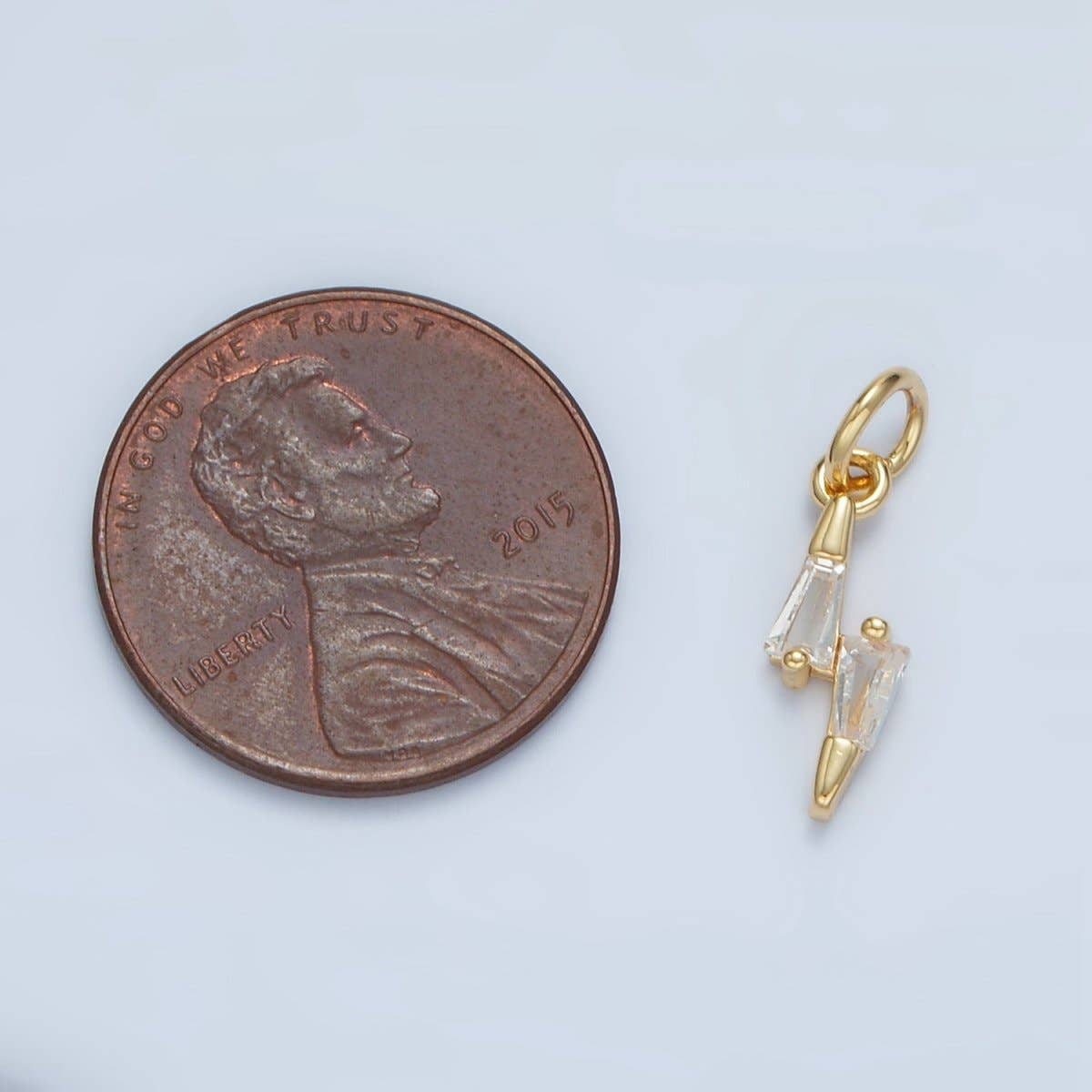 ⚡ Crystal Lightning Bolt Charm