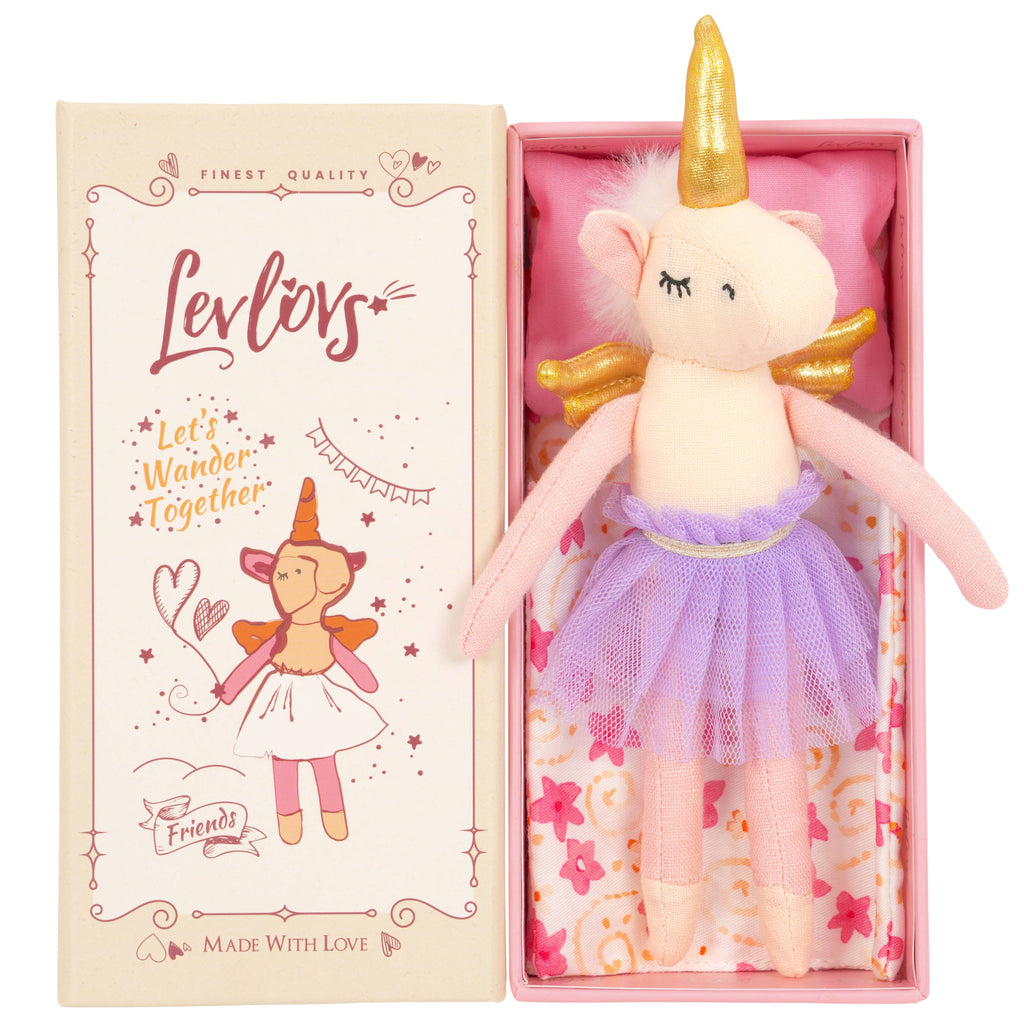 Levlovs Unicorn Bella in Her Keepsake Box