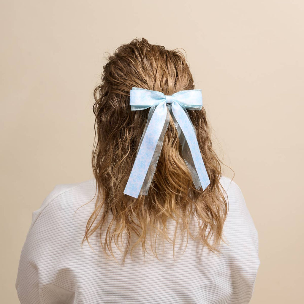 Lovely Layered Hair Bow – Something Blue