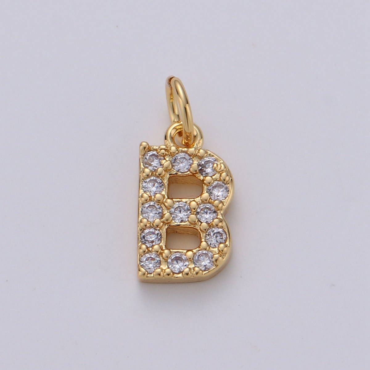 ✨ Gold Pavé Initial Charm