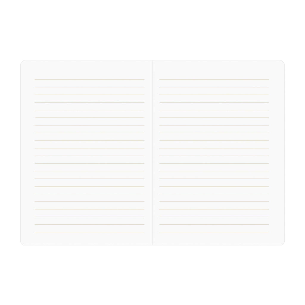 Open Husband and Wife wedding vow book showing lined pages for writing personal wedding vows and heartfelt promises.