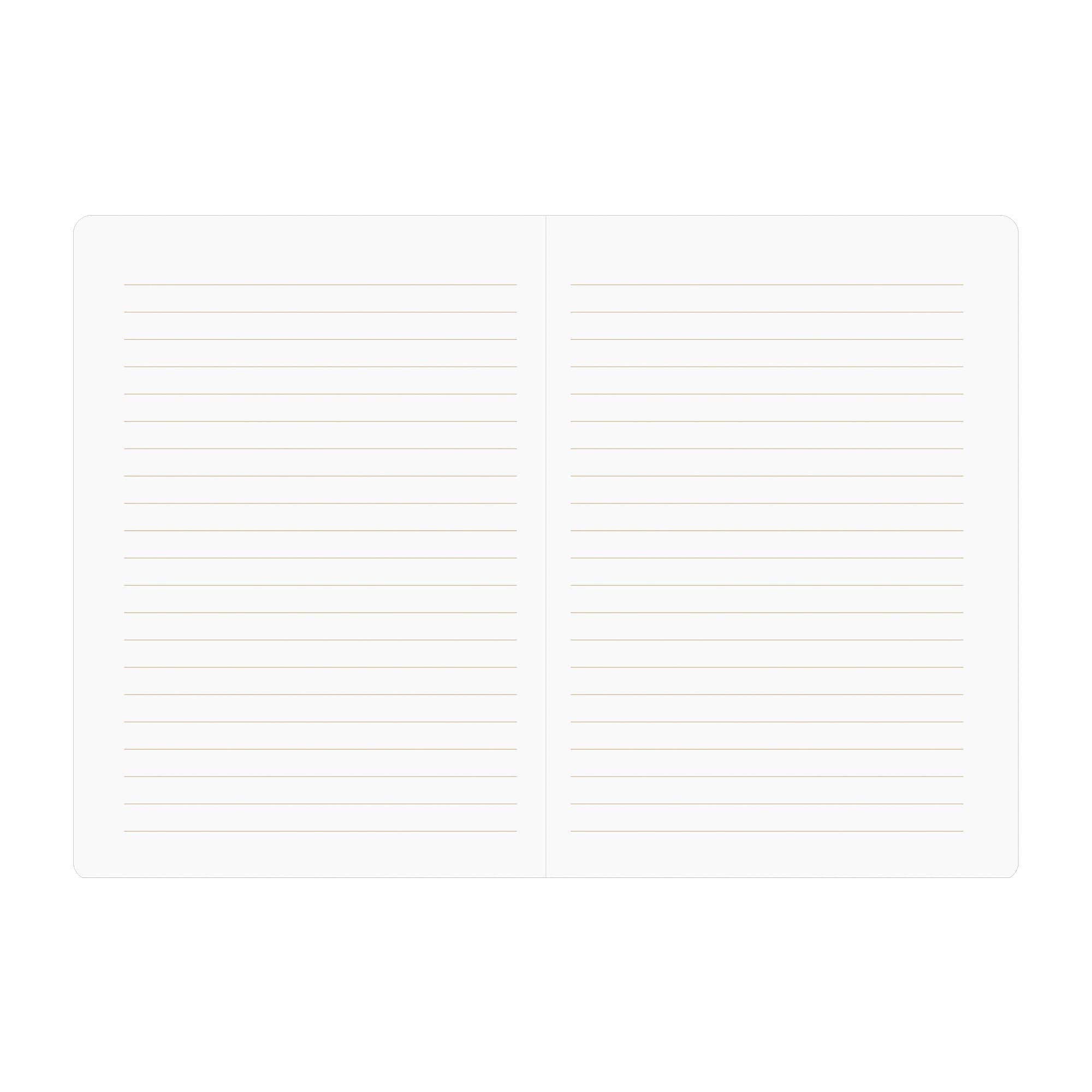 Open Husband and Wife wedding vow book showing lined pages for writing personal wedding vows and heartfelt promises.