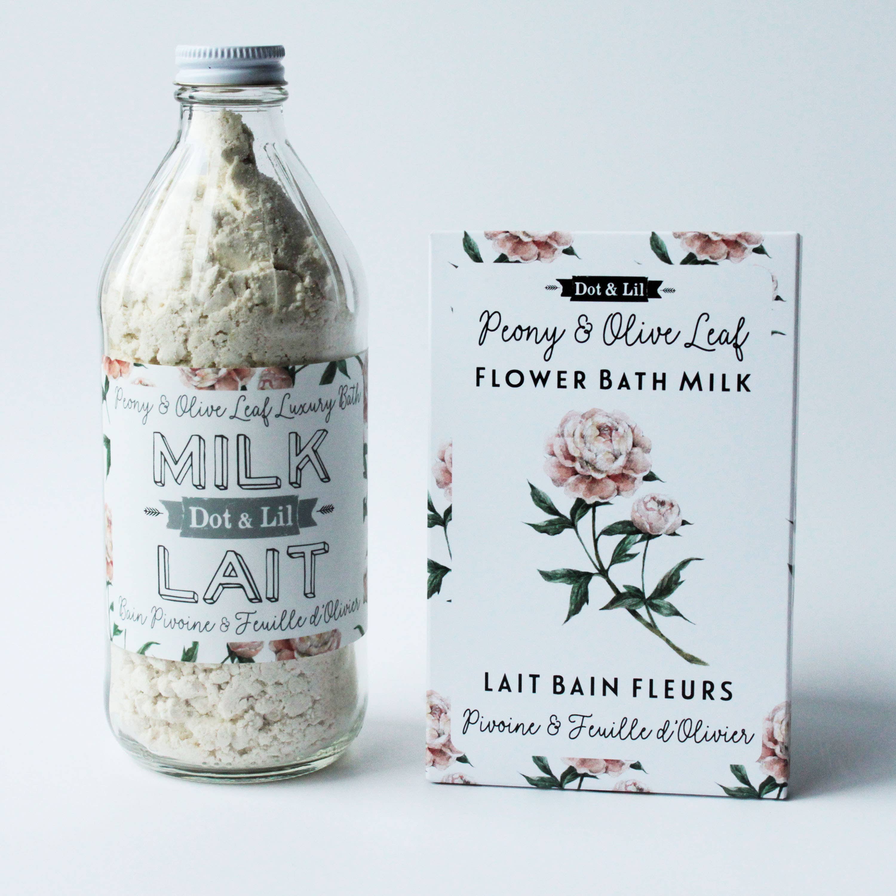 Peony & Olive Leaf Bath Milk Sachet – Botanical Milk Bath - Self Care Gift