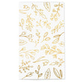 White paper with gold floral pattern
