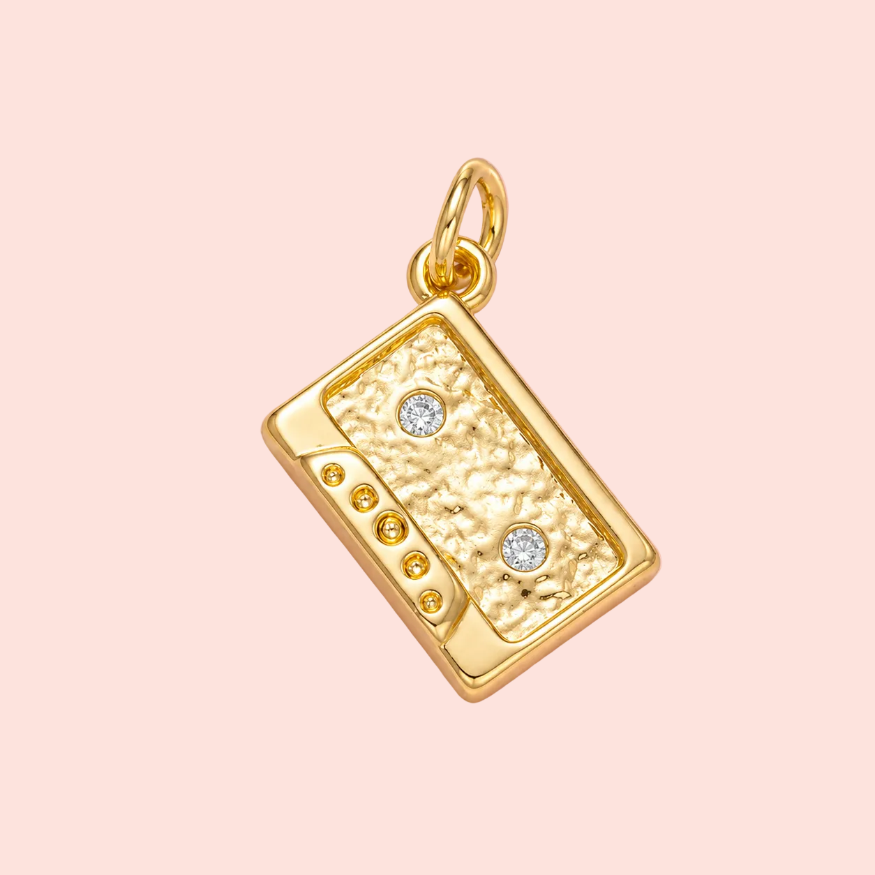 🟡 Vintage Cassette Tape Charm