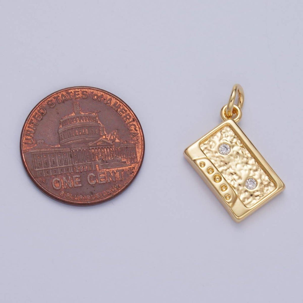 🟡 Vintage Cassette Tape Charm