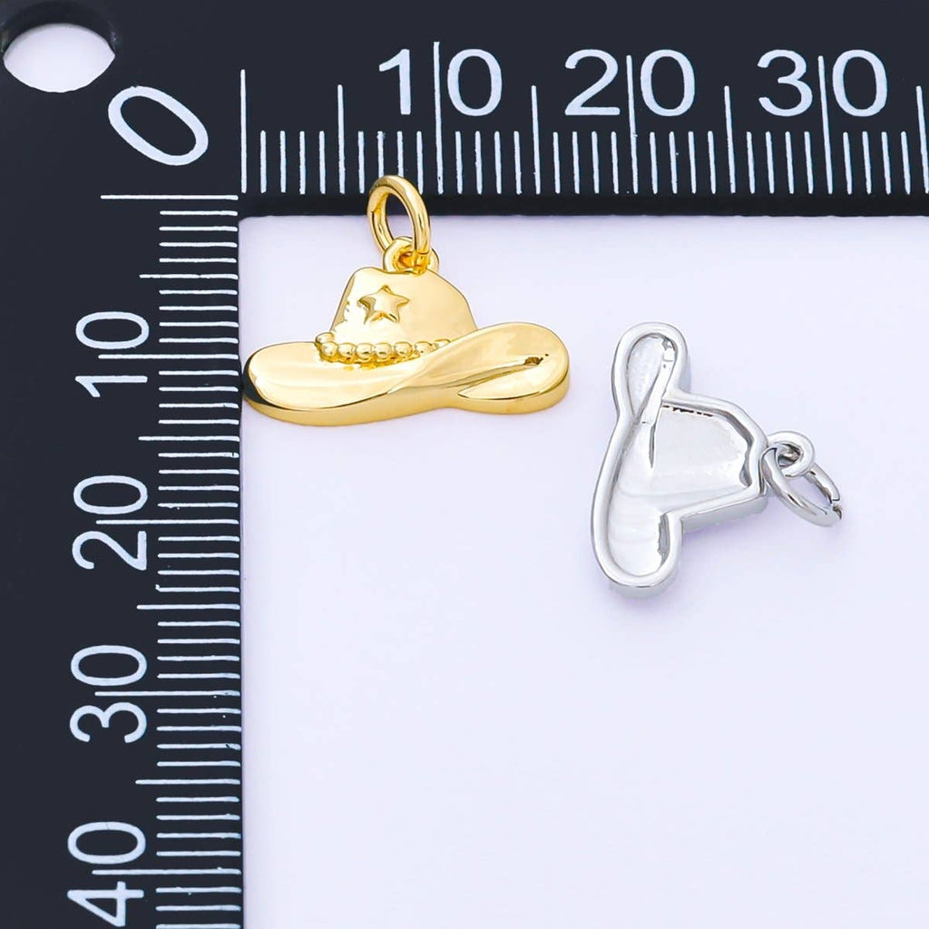 ✨ Gold Cowboy Hat Charm