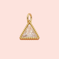 ✨ Triangle Ribbed CZ Charm