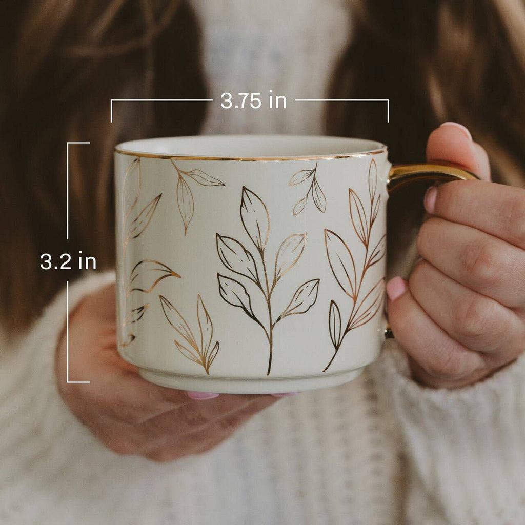 Floral Quilt Coffee Mug – Vintage Inspired Floral Mug