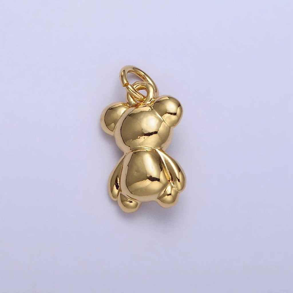 🧸 Gold Teddy Bear Charm