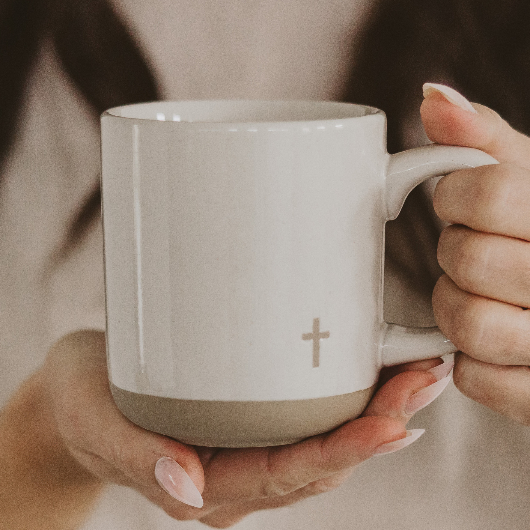 Cross Stoneware Coffee Mug – Faith Inspired Christian Gift