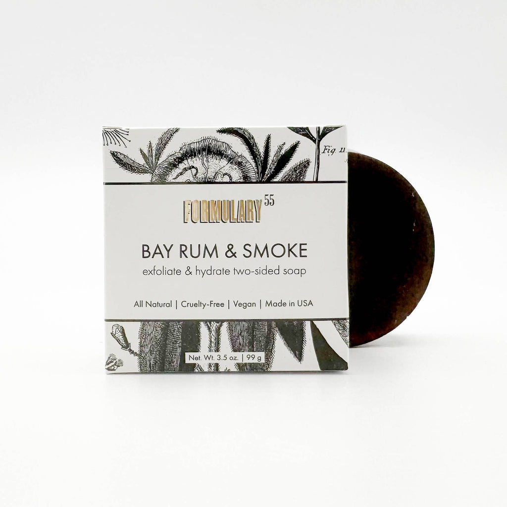 Bay Rum & Smoke Exfoliate & Hydrate Two-Sided Soap