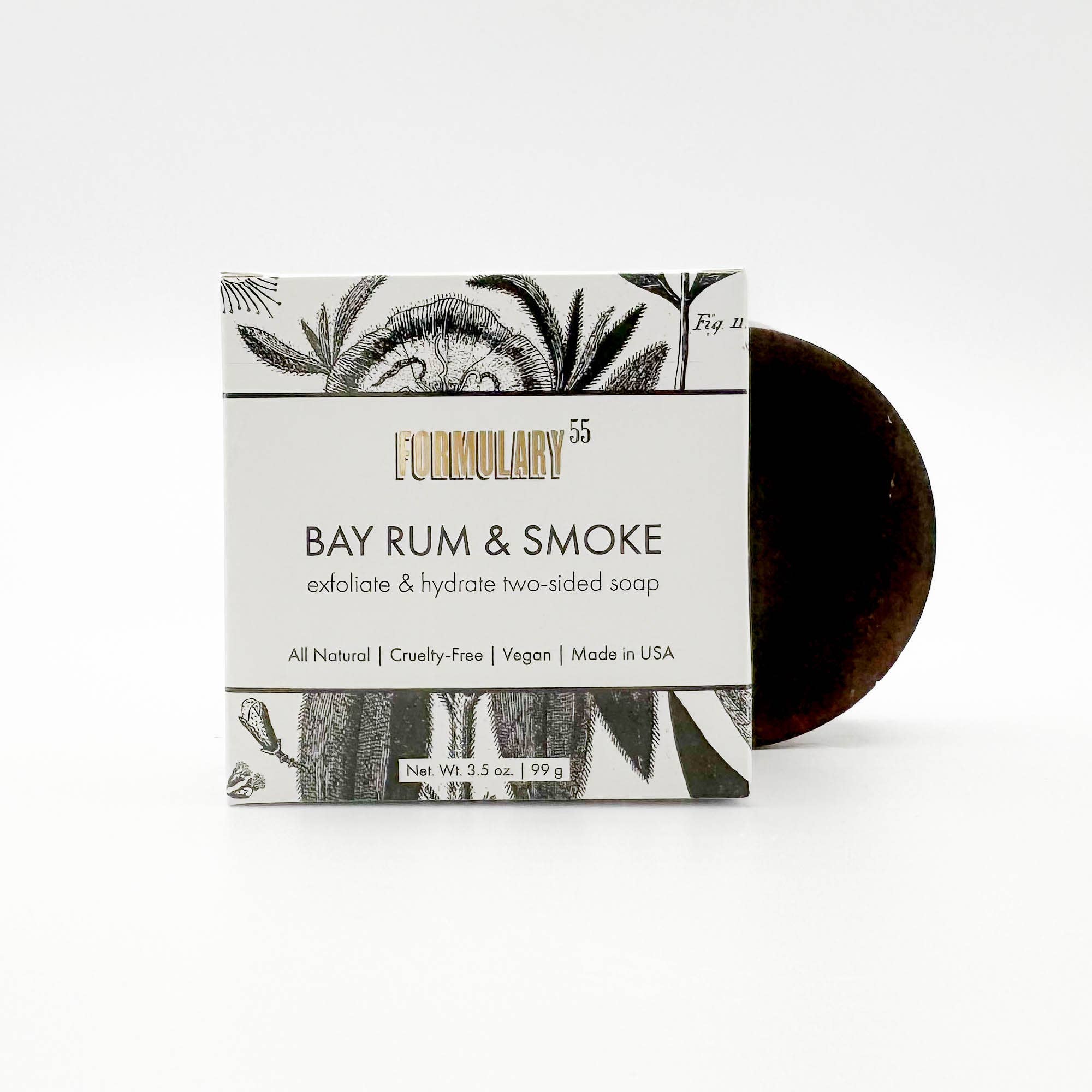 Bay Rum & Smoke Exfoliate & Hydrate Two-Sided Soap