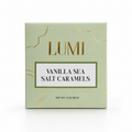 Box of Lumi Vanilla Sea Salt Caramels on a white background