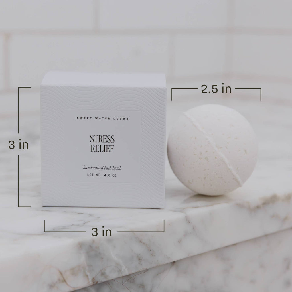 Stress Relief Bath Bomb – Lemon & Eucalyptus Self Care Gift