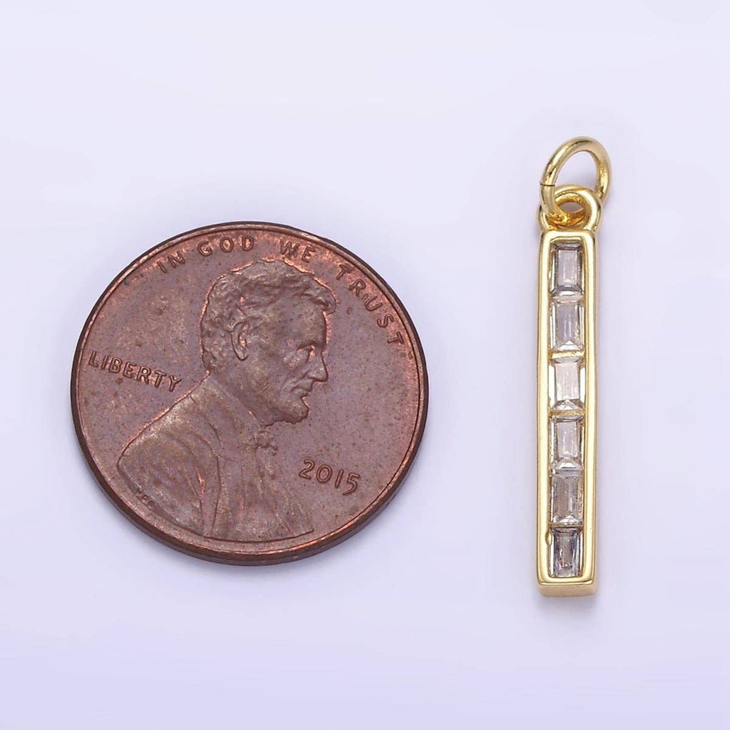 🟡 Baguette Linear Bar Charm