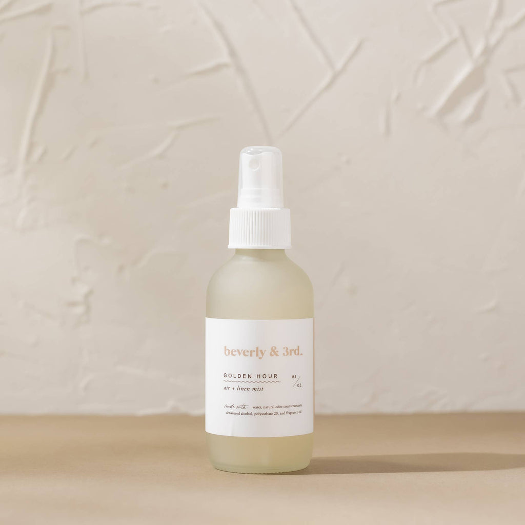 Beverly & 3rd skincare bottle on a neutral background