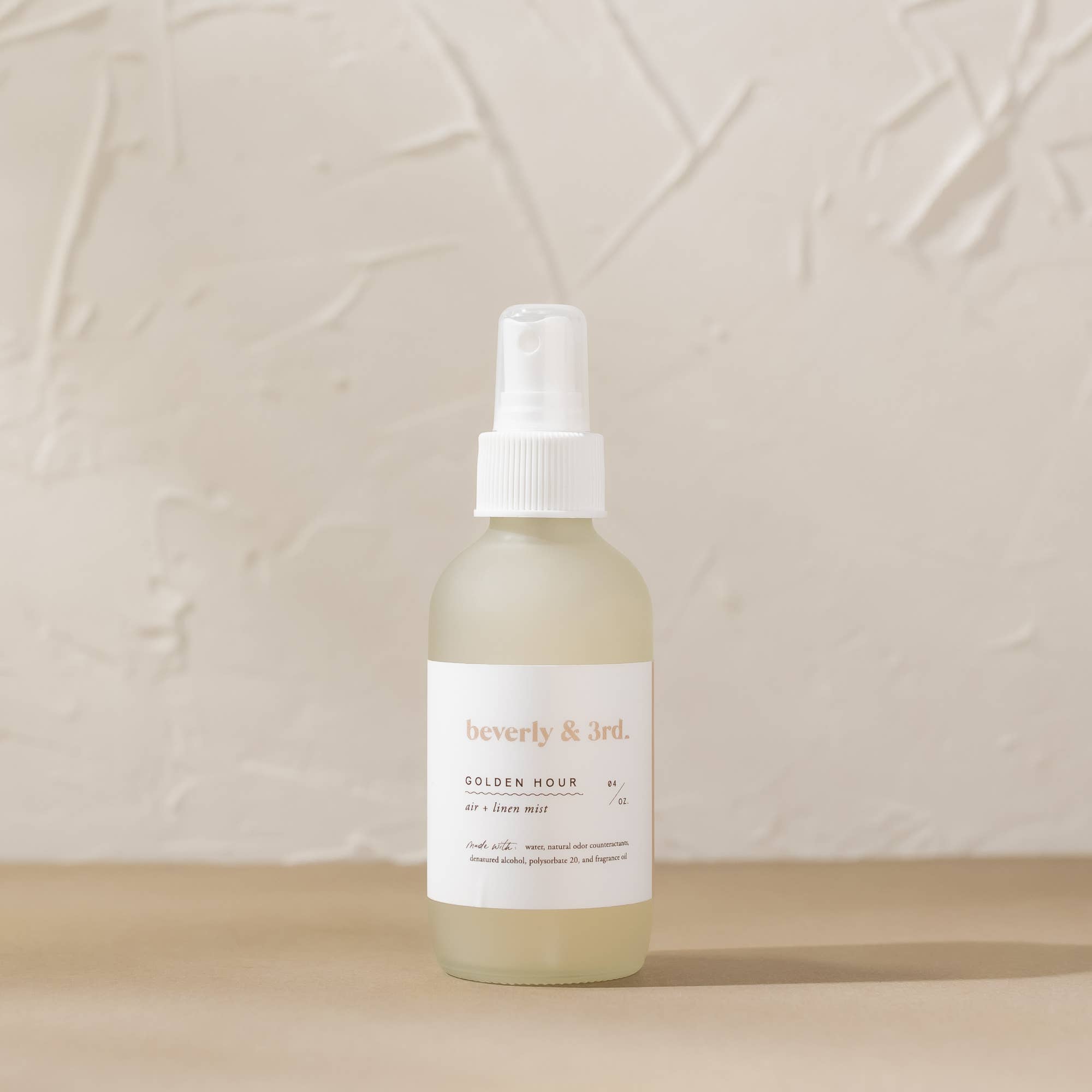 Beverly & 3rd skincare bottle on a neutral background