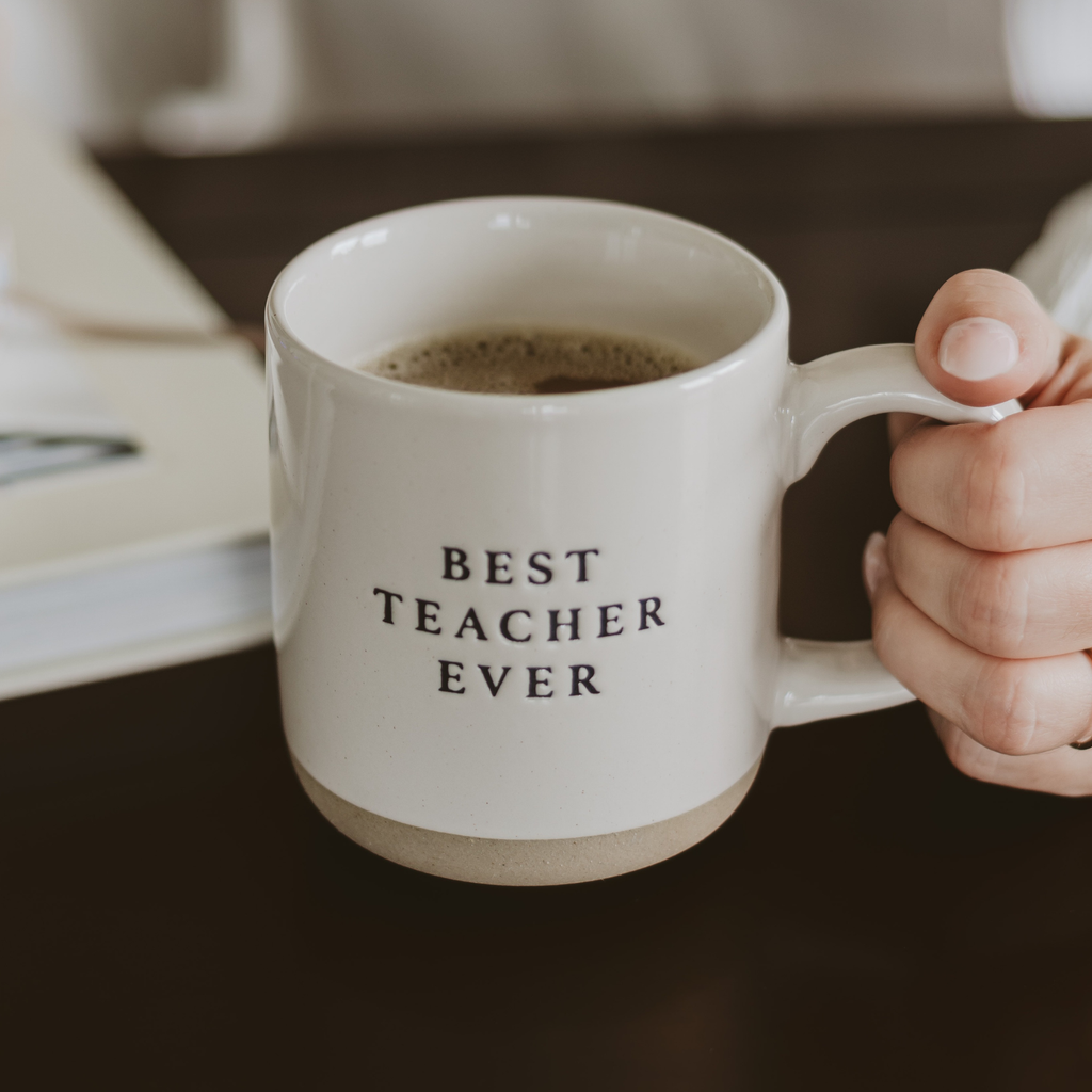 Best Teacher Ever Stoneware Mug – 14 oz