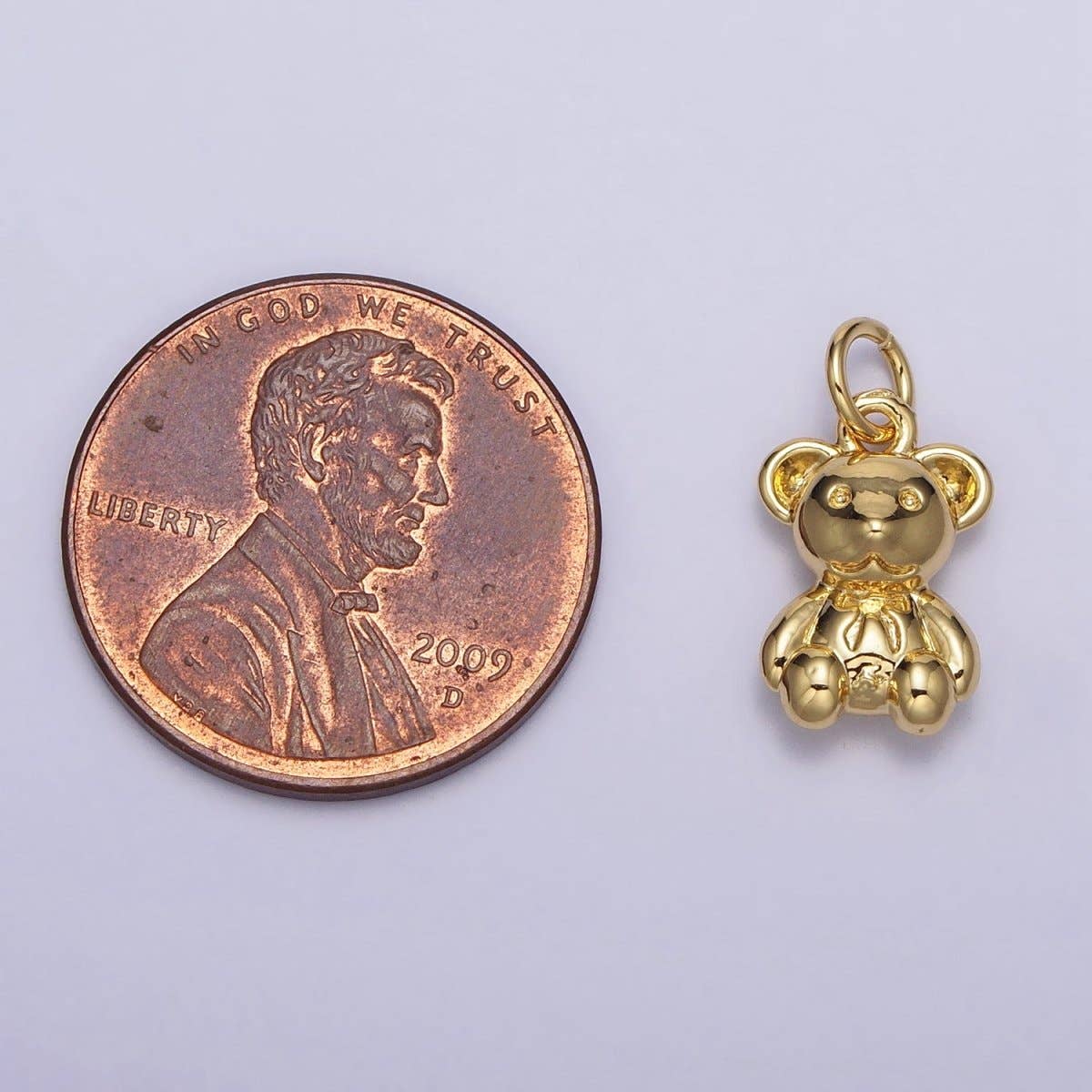 🧸 Gold Teddy Bear Charm