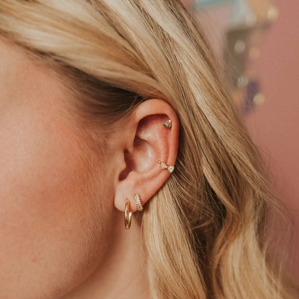 Mini Heart Stud Earrings – Gold Dainty Heart Studs