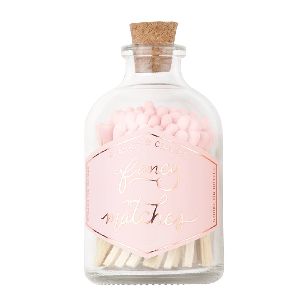 Blush Pink Matches in Glass Jar – Decorative Safety Matches
