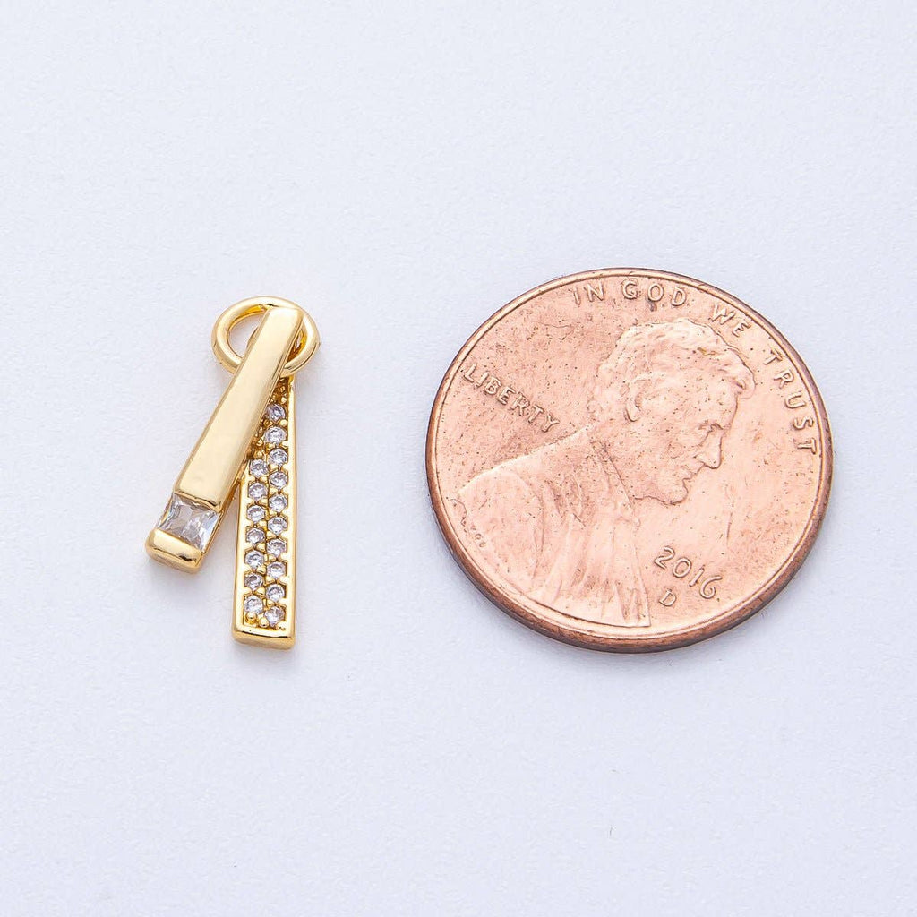 ✨ Ribbon Tie Crystal Charm