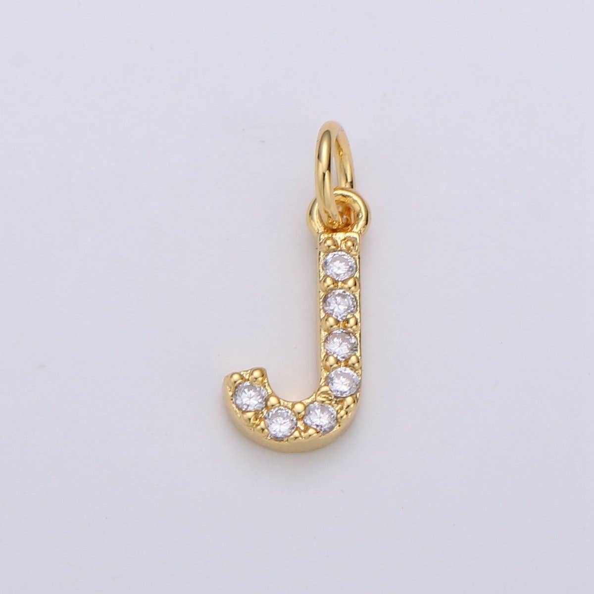 ✨ Gold Pavé Initial Charm