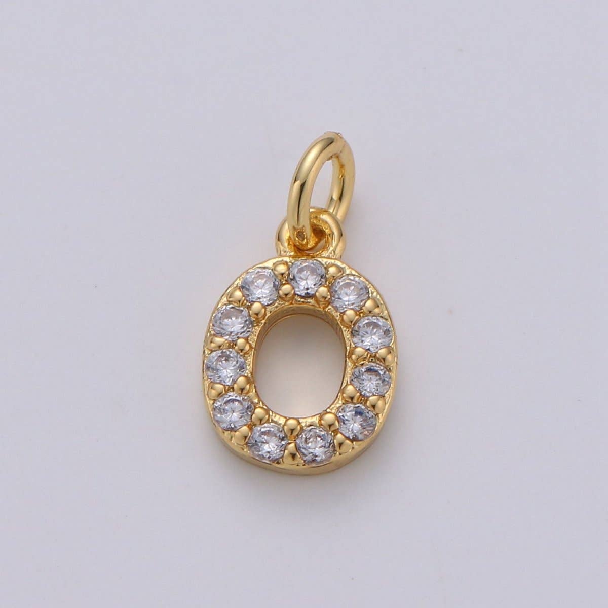 ✨ Gold Pavé Initial Charm