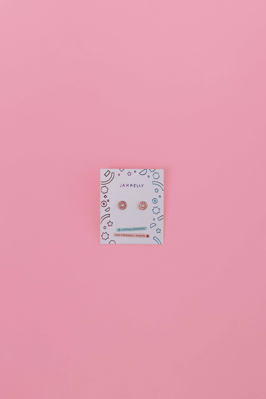 Donut Enamel Flat Back Kids Earrings
