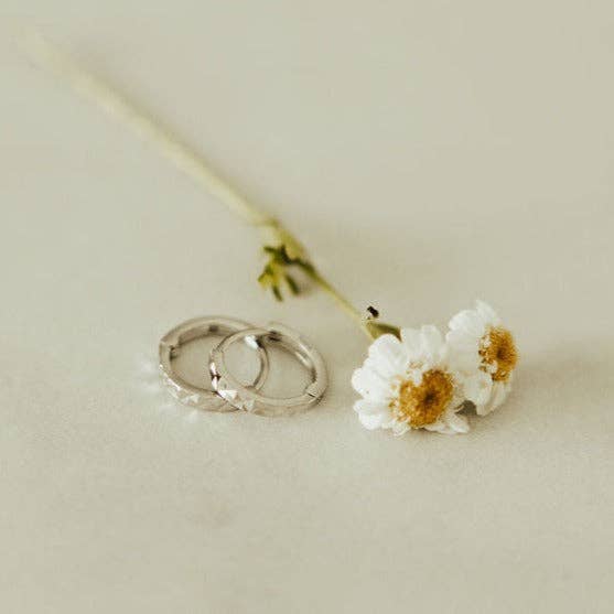 Sydney Hammered Hoop Earrings – Gold or Silver Huggies