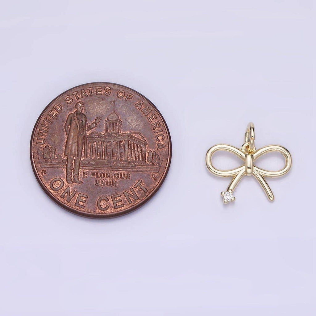 💛 Mini Bow Ribbon Charm