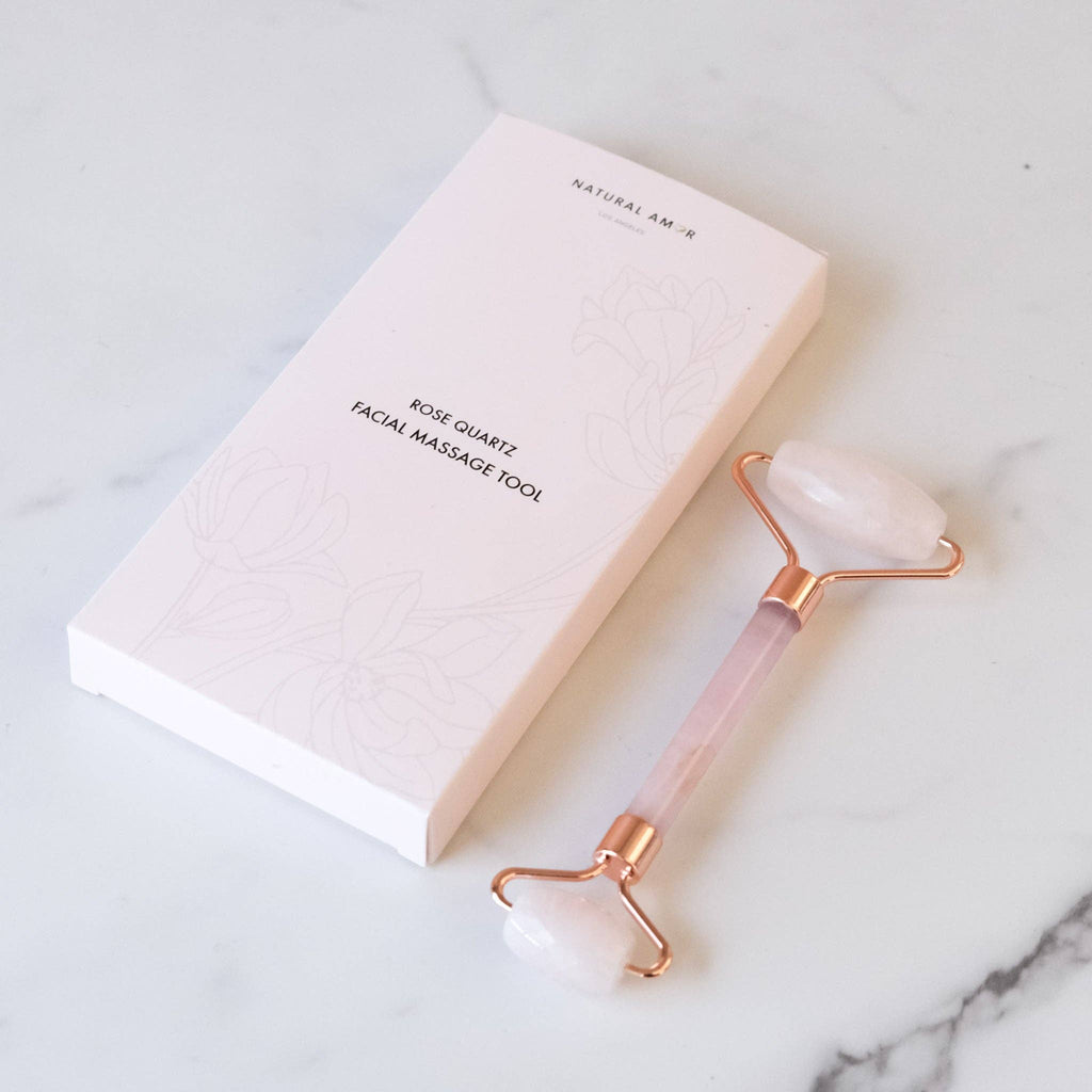 Rose Quartz Facial Roller – Self Care Beauty Tool