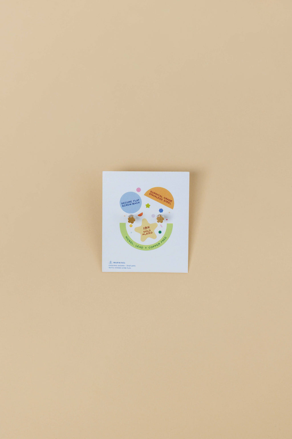 Donut Enamel Flat Back Kids Earrings