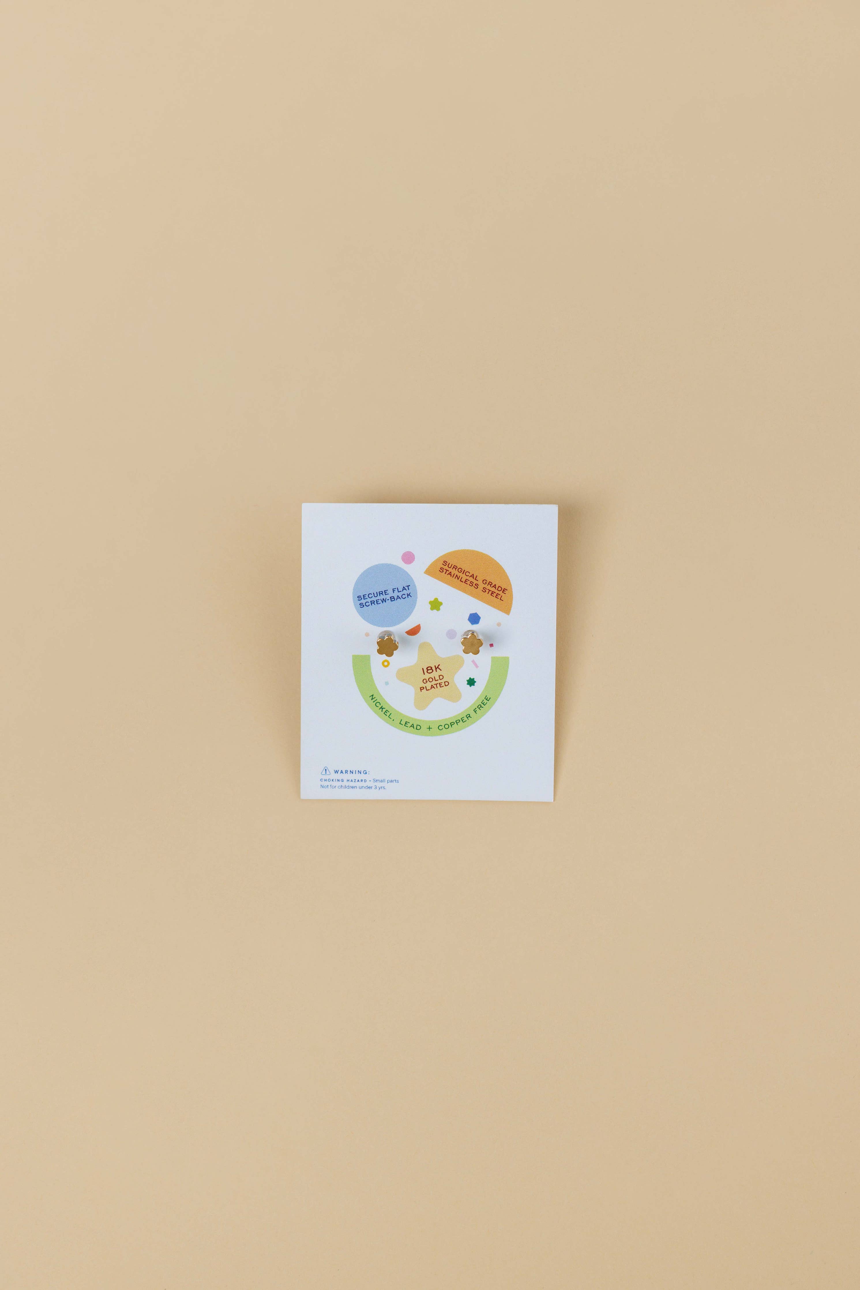 Ice Cream Enamel Flat Back Kids Earrings