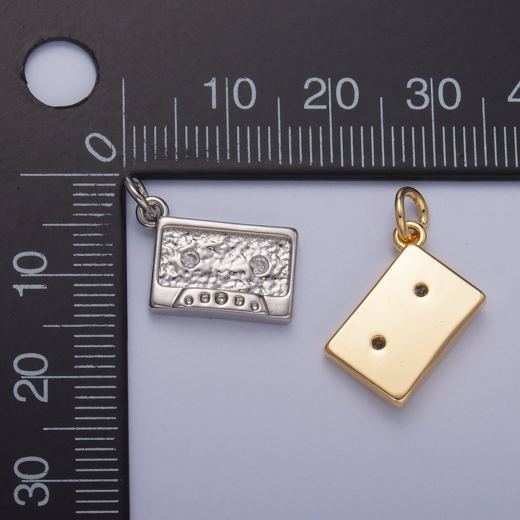🟡 Vintage Cassette Tape Charm