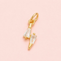 ⚡ Crystal Lightning Bolt Charm