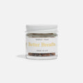 Jar labeled 'Better Breaths' on a white background