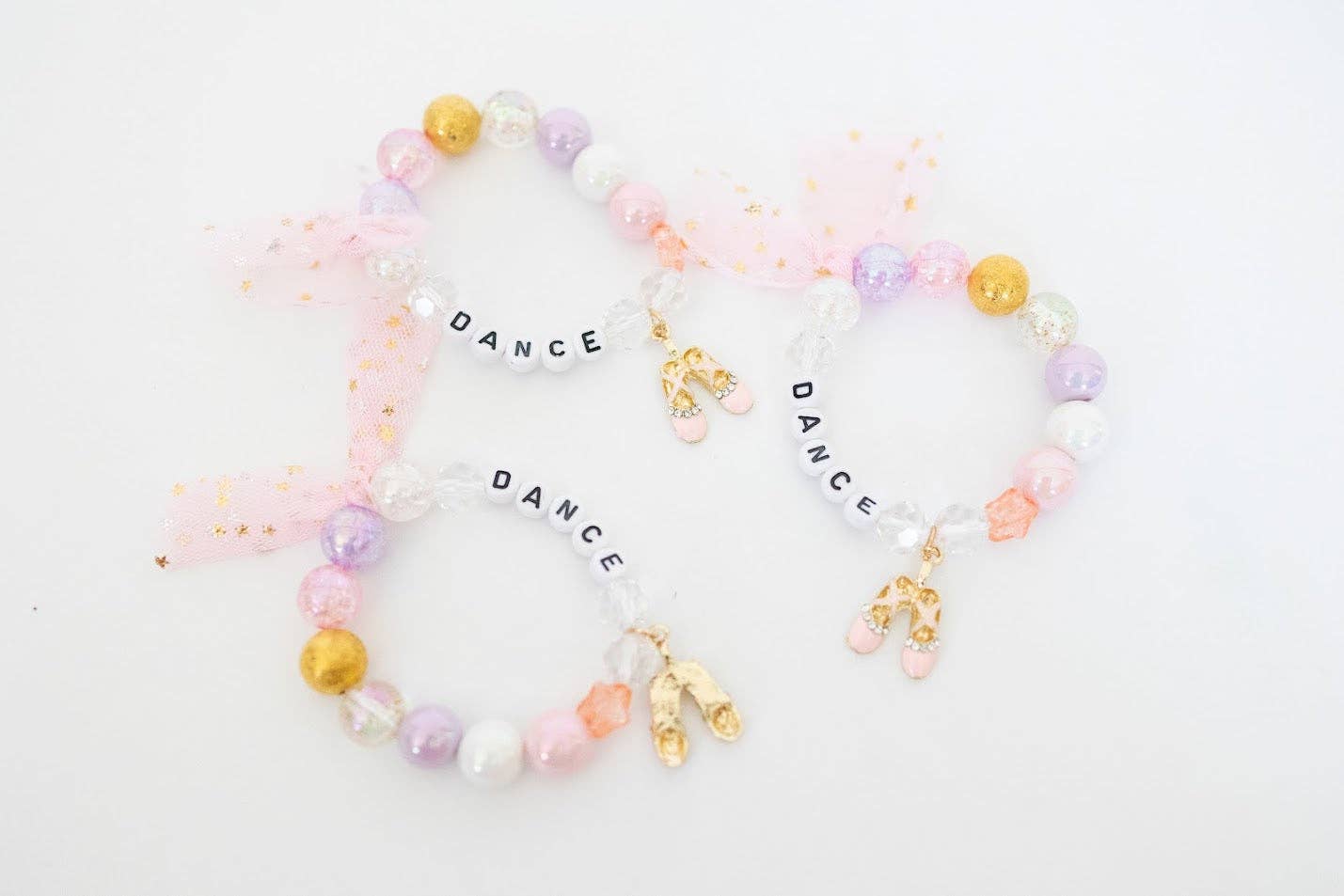 Crushed Glass Bead Stretch Bracelet - Dance
