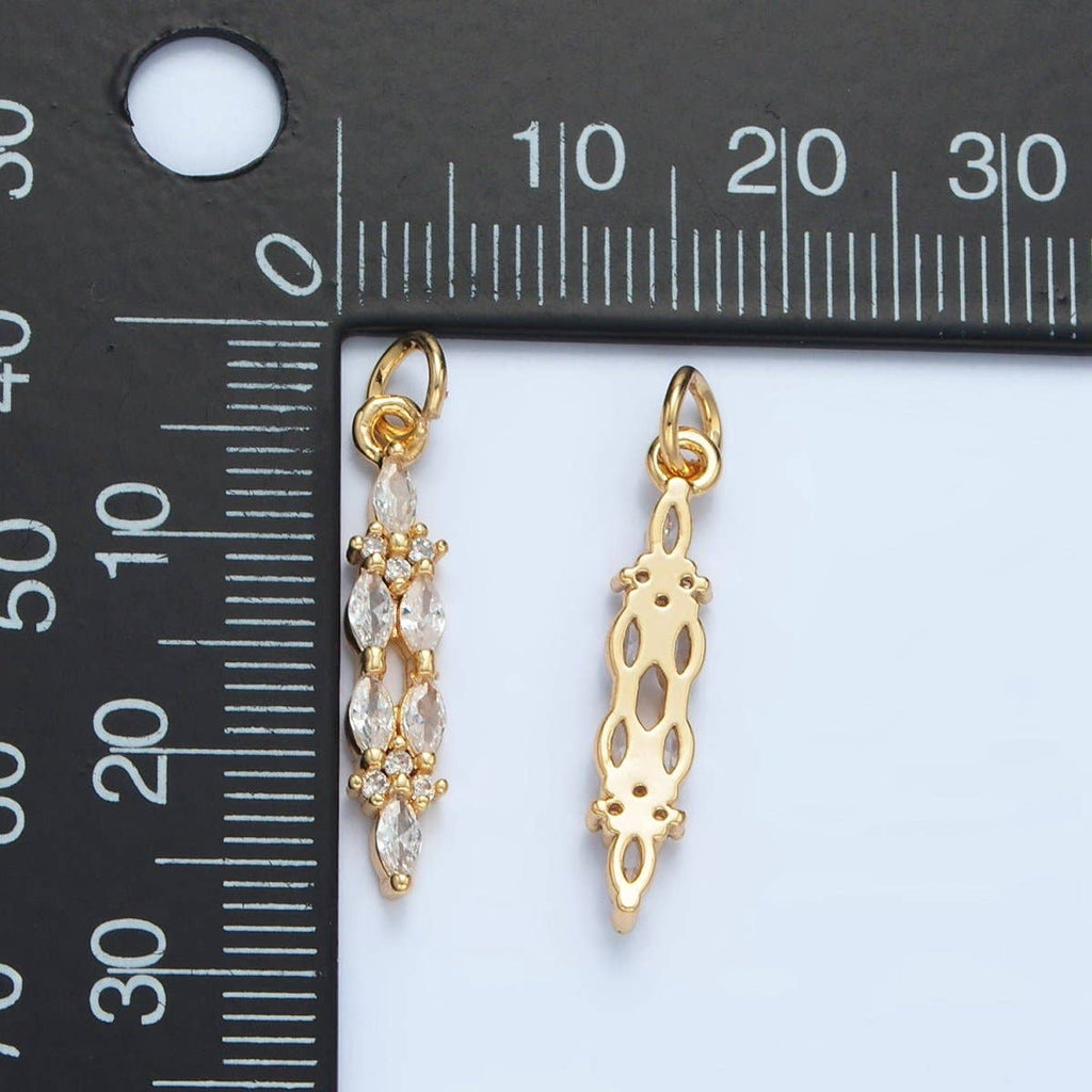 🟡 Marquise Linear Charm