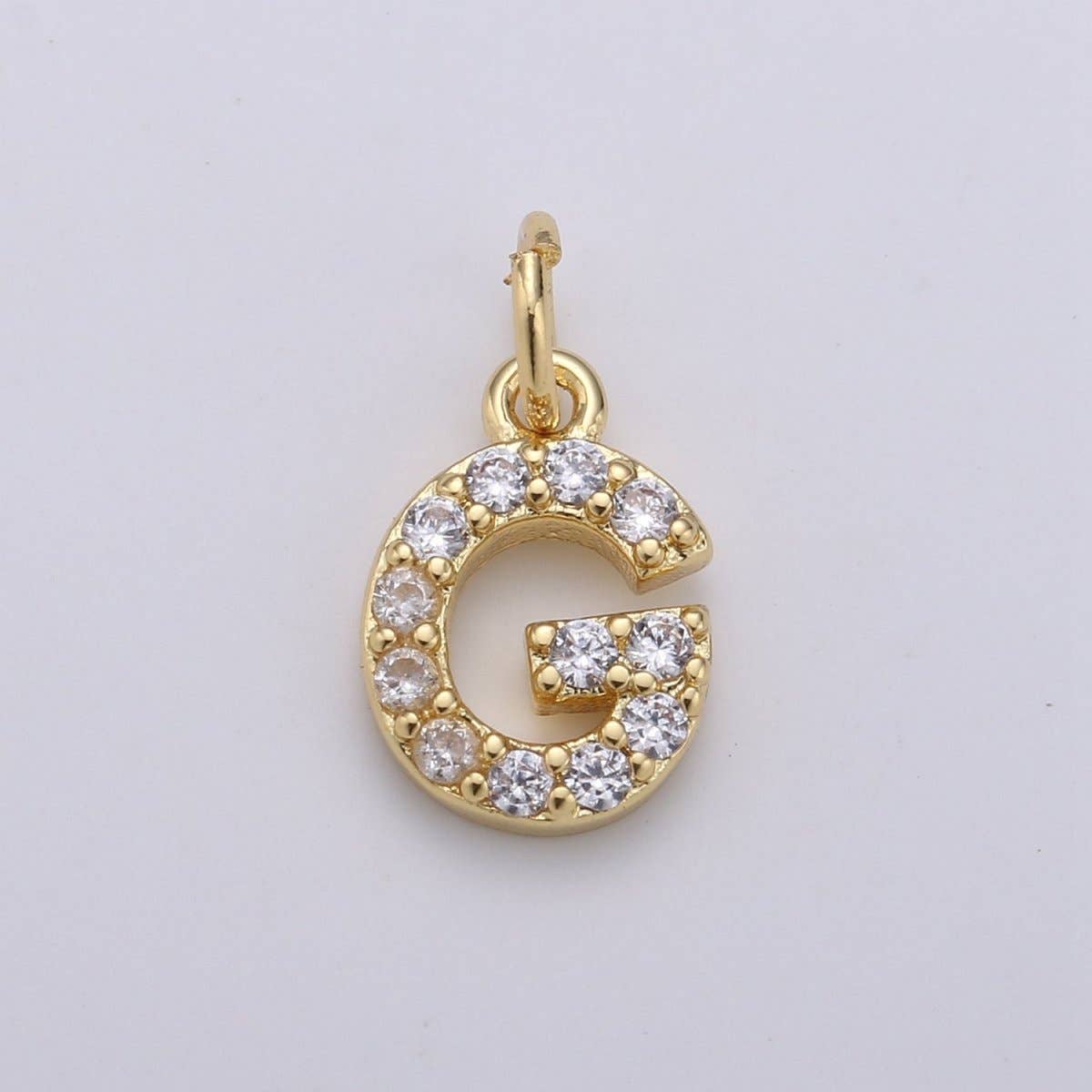 ✨ Gold Pavé Initial Charm