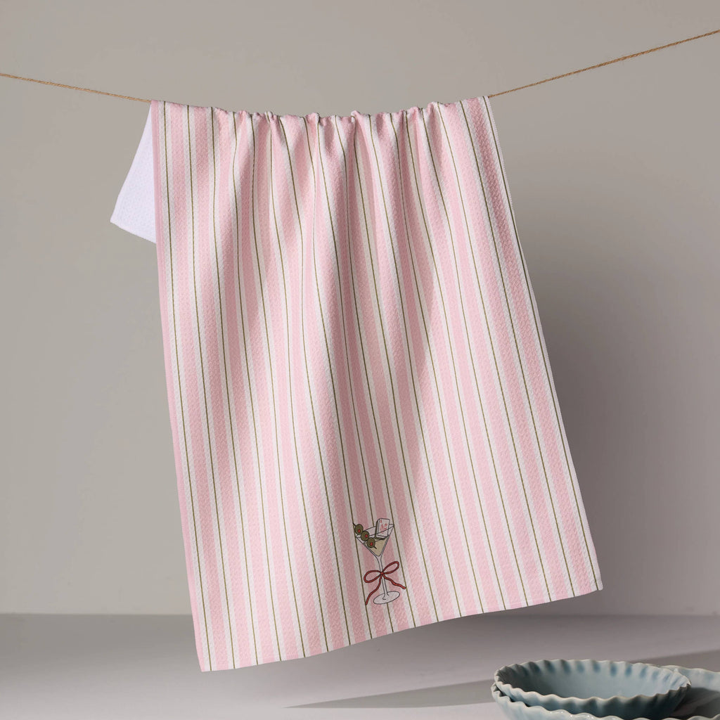 Martini Stripe Tea Towel - Mahjong