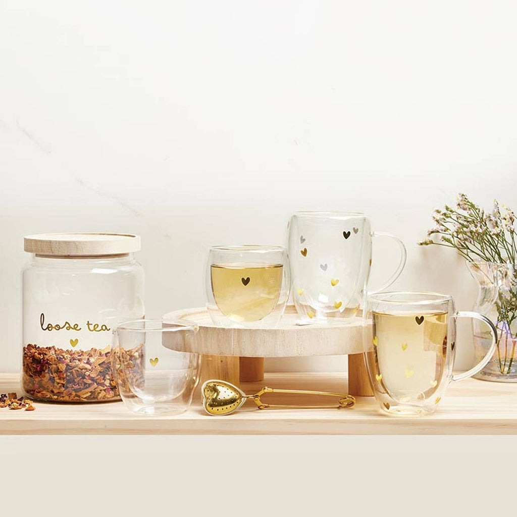 Gold Heart Tea Infuser – Loose Leaf Tea Strainer – Tea Lover Gift