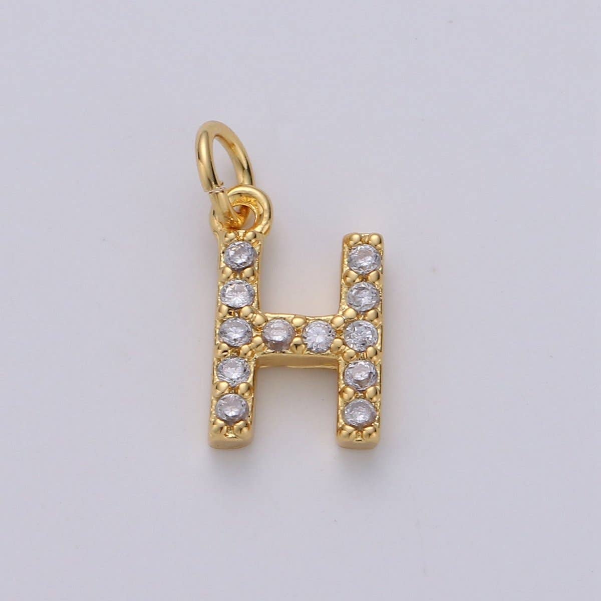 ✨ Gold Pavé Initial Charm