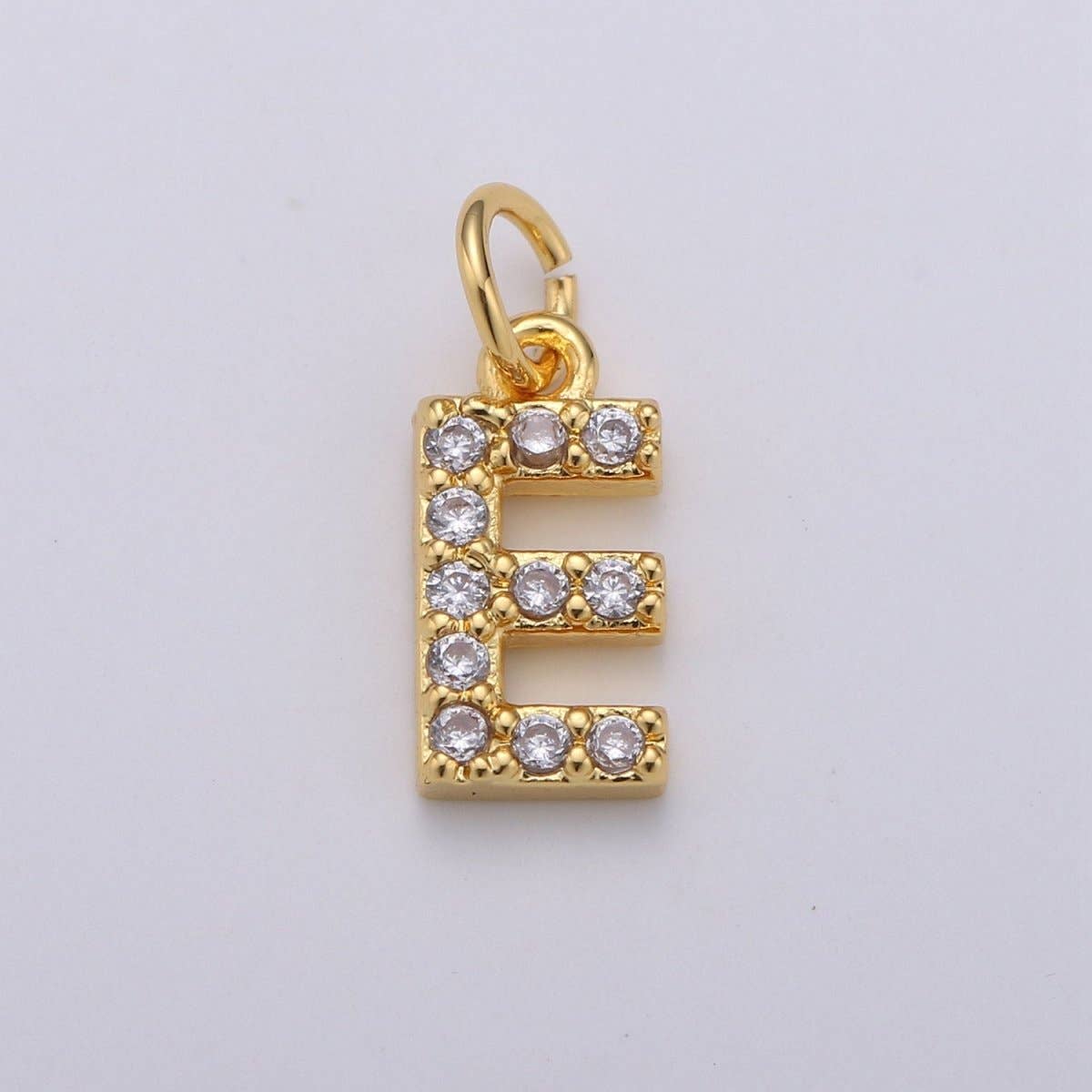 ✨ Gold Pavé Initial Charm