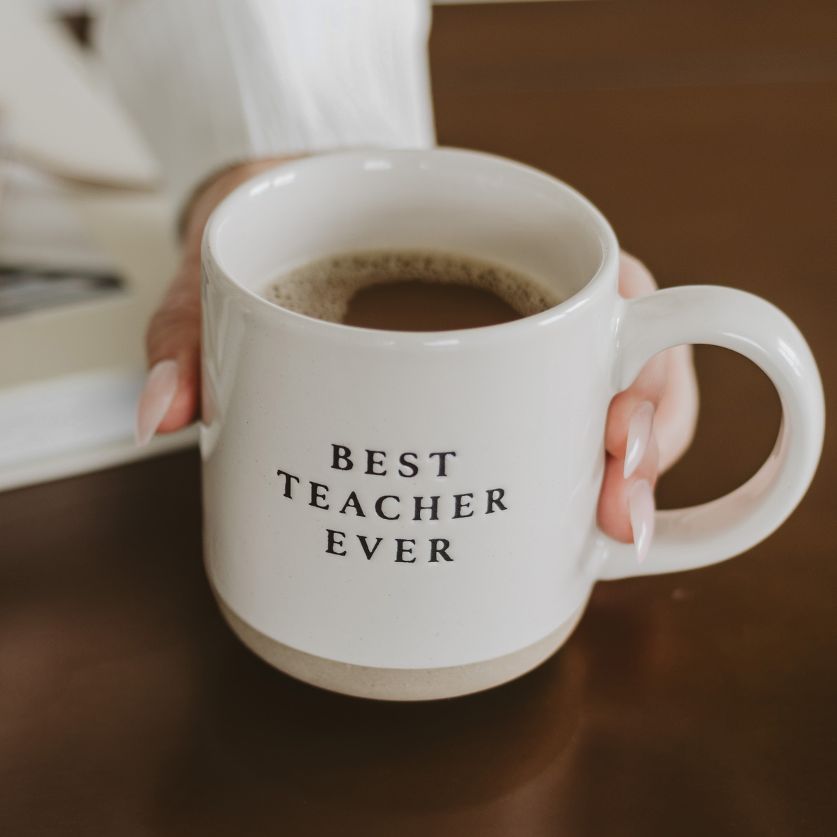 Best Teacher Ever Stoneware Mug – 14 oz