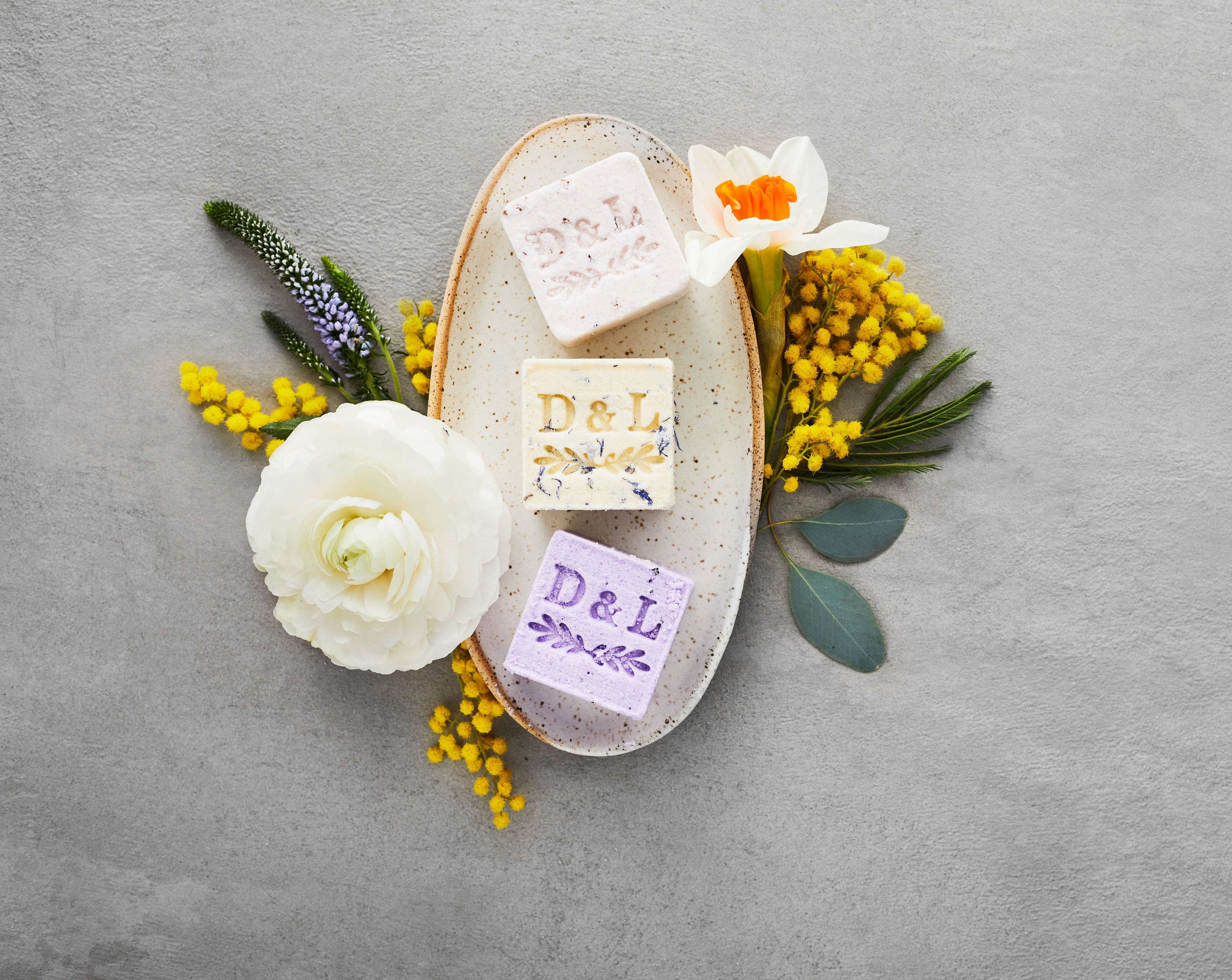 Peony & Olive Leaf Sparkling Milk Bath Cube – Botanical Bath Cube