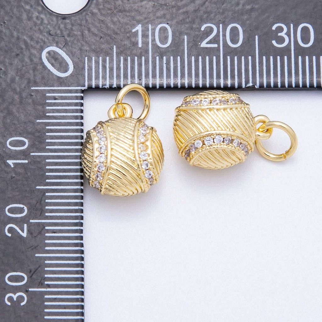 ✨ Gold Baseball Charm